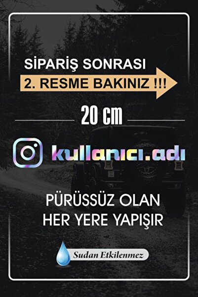 Genel Markalar Size Özel Ad Soyad Sticker / Etiket / Araç Sticker / Araba Sti...