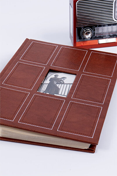 Fotoğraf Albümü 10x15cm 300’lük Özel Lüks Albüm-l1300-Kahverengi (NOT BÖLÜMÜ VAR)