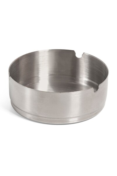 OEM Scrumiera din Inox Rotunda Argintie Ø10cm