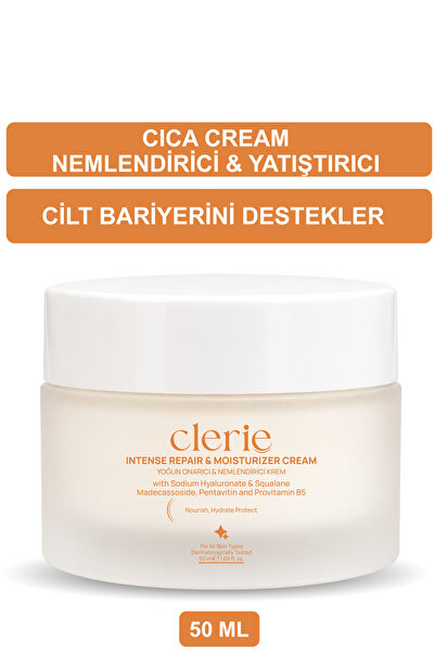 Clerie Cosmetics Cica Krem Bariyer Güçlendirici Yoğun Nemlendirici Yüz Kremi ...