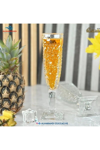 çukurova home Lüks Kristal Cam Ayaklı Kare Model Kadeh Seti - Kahve Yanı Sunu...