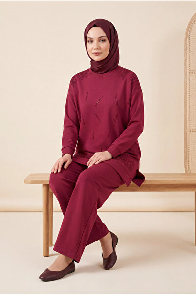 BURRASCA Stone-Embellished Soft Textured Flexible Premium Suit