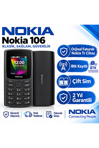 Nokia N106 Tuşlu Cep Telefonu (Nokia Türkiye Resmi Distribütör Garantili)