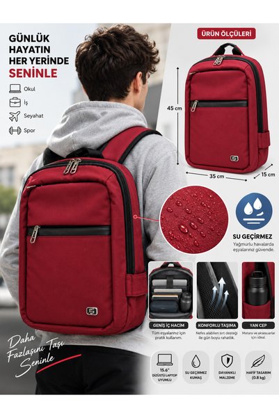 CAKARD Unisex 15.6 inci. Rucsac pentru laptop