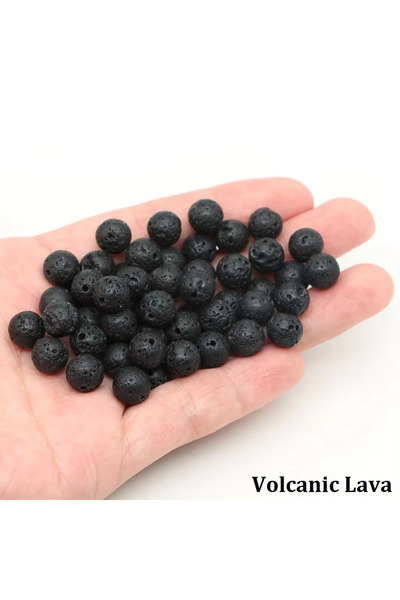 Choice1 10mm ( 36 to 37pcs ) Volcanic Lava 4 6 8 10mm Natural Stone Beads Lav...