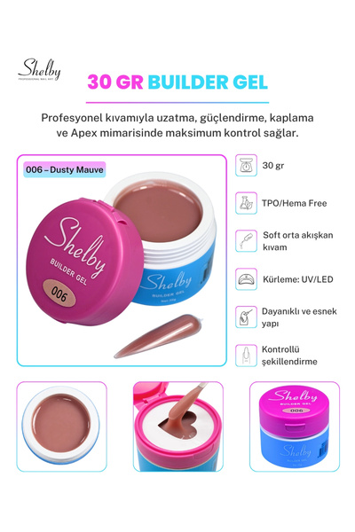SHELBY PROFESSIONAL NAILS UV&LED 30 GR.BUILDER GEL 06