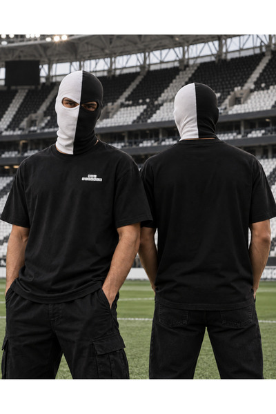 NoiCasuale Siyah Beyaz Taraftar Maske
