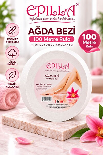 Epilla Profesyonel Rulo Sir Ağda Bezi 100 Metre – Kopmaz Yırtılmaz Epilasyon ...