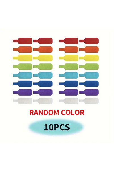 Choice 10 قطع من أربطة الكابلات الملونة بأحجام 32/10/5/2 - قابلة للكتابة - مل...