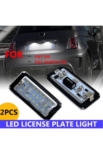 Choice 2Pieces Canbus White SMD LED Number License Plate Light For Fiat 500 5...