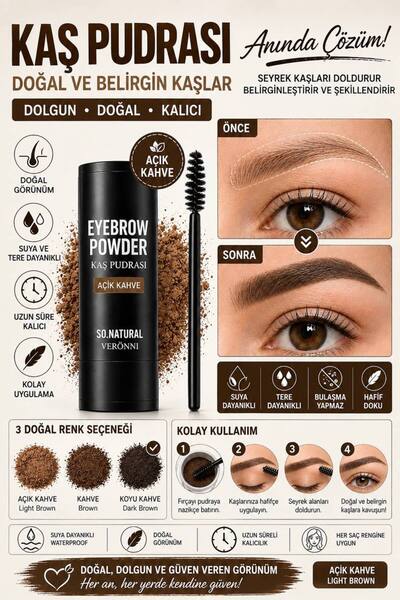 BLUE Skin Care HAIR LINE COVER CUSHIONYeni nesil Kaş renklendiri Pudrası Doğa...