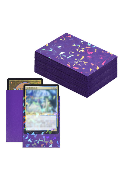 Choice8 purple 60pcs 60PCS Holographic Broken Glass Card Sleeves photcard Pro...
