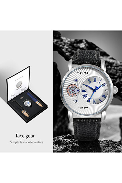 Choice Black Silver TOMI Classic Minimalist Men's Watch Gift Set Luxury Busin...