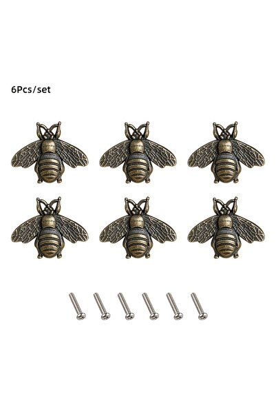 Choice 6Pcs pack 6pcs Vintage Antique Polished Bee Cabinet Handles Retro Beeh...