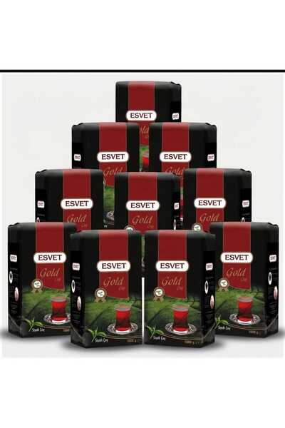 Hamidiye Yöresel Esvet Gold Çay 1 Kğ×10 adet Dökme Siyah Türk Rize Çayı