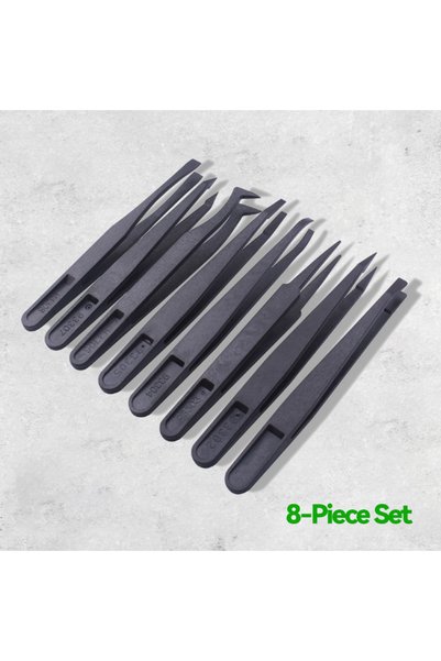 Choice Tweezers 8-Piece Set 8-Piece Multifunctional Anti-Static Plastic And C...
