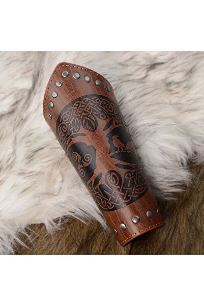 Choice1 StyleB 1PC Medieval PU Leather Gauntlet Wristband Medieval Arm Bracer...
