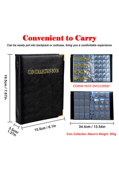 Choice 20 page with shell Coin Collection Album-10/20 Pages 120/360 Pockets C...