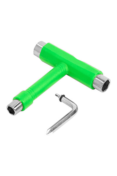 Choice green T Shape Skateboard Tools Skateboard Wrench Multifunction MTB Bik...