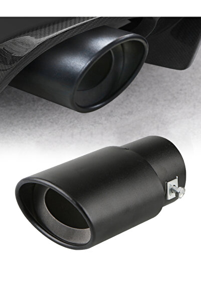 Choice4 Black Straight 1PCS 2.5" Inlet Car Auto Exhaust Muffler Tip Pipe Stai...
