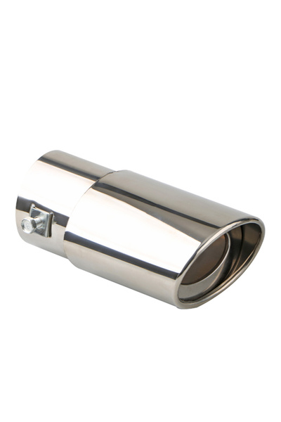 Choice Silver Straight 1PCS 2.5" Inlet Car Auto Exhaust Muffler Tip Pipe Stai...