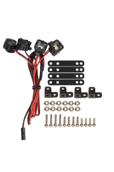 Choice 4 قطع من مصابيح LED ساطعة بمصابيح أمامية كشاف لسيارة RC 1/10 RC Crawle...