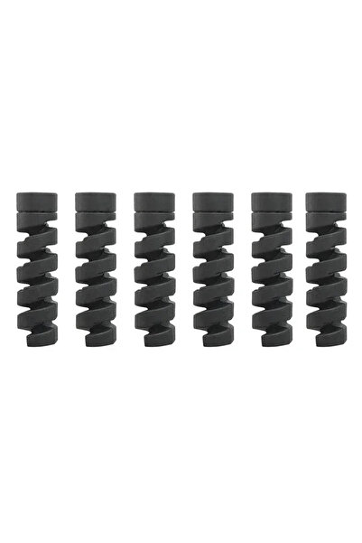 Choice14 M496 (Black)6pcs 12-1PCS Cable Protector Charge Cable Silicone Spira...