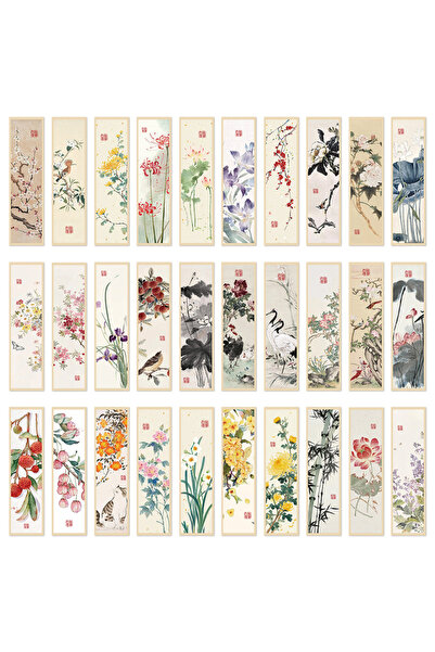 Choice 30pcs 30pcs Chinese painting style bookmarks Chinese ink painting read...