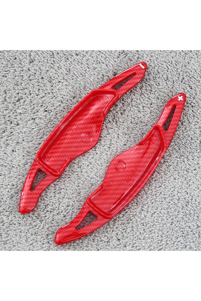 Choice Carbon Fiber Red For Hyundai Steering Wheel Shift Paddle Shifter Exten...