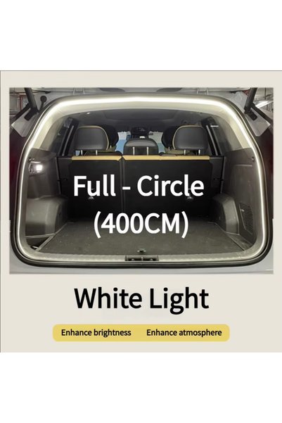 choice2 White 400cm Car Trunk Led Light Strip 200cm/400cm Flexible PVC Decora...