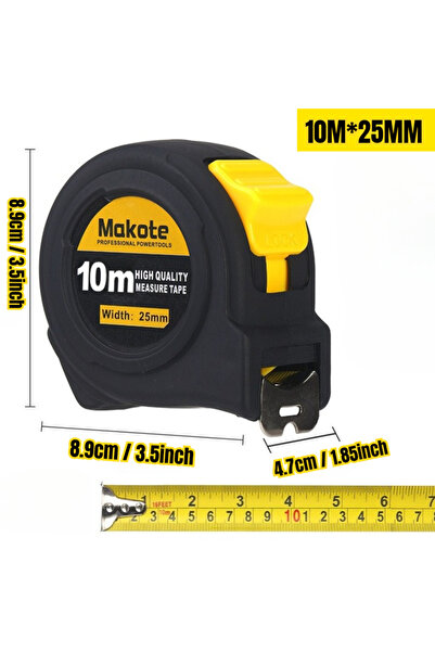 choice2 10M25MM Professional High Precision Steel Tape Measure with Metric & ...