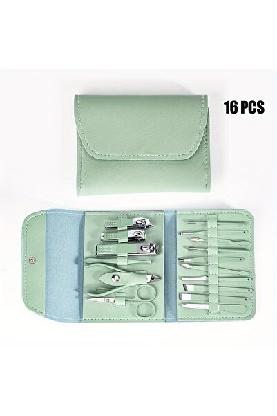 choice2 Green 16pcs Professional Nail Clippers and Cuticle Nippers Set with T...