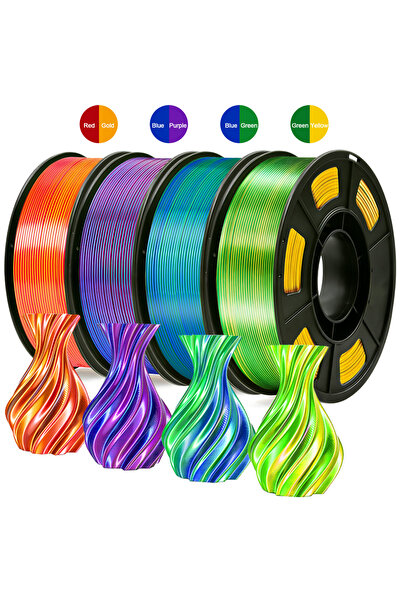 Choice10 4 color Dual Color PLA 3D Printer Filament 1.75mm 250g Spool, High P...