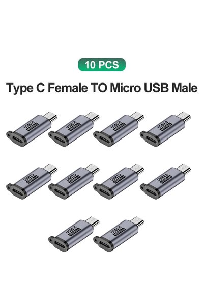 BSN 10x C to MicroUSB USB Type-C Adapter Type C To Micro USB Male To USB C fe...