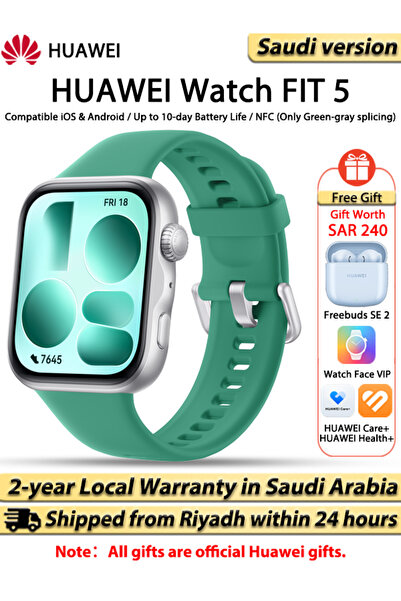 Huawei WATCH FIT 5 Smart Watch, 43mm FullView Display, iOS & Android, upto 10...