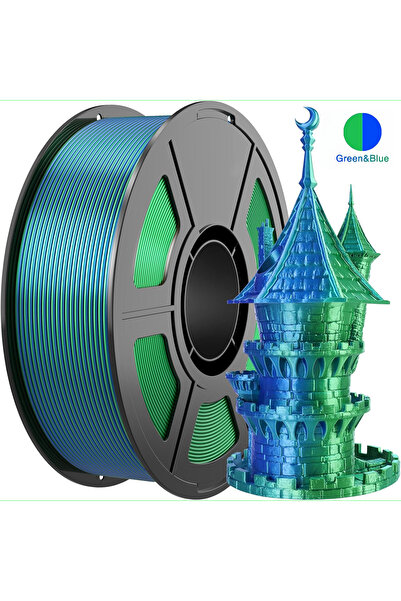 Choice1 Silk Dual Blue Green Dual Color PLA 3D Printer Filament 1.75mm 250g S...