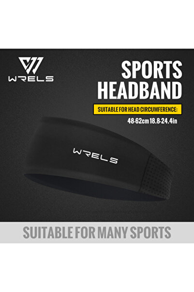 Choice black WRELS Anti-Slip Sports Headband Sweat Absorbing Headband Breatha...