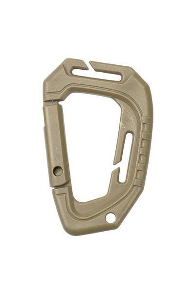 Choice Brown 1Pcs Big D-type Plastic Steel Tactical Molle Quick Hook Hanging ...