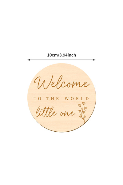 Choice Wood Newborn Sign Welcome To The World Little One Photobooth Props Woo...