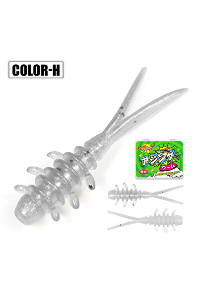 Choice7 Color-H Rosewood 25mm Micro Worm Soft Fishing Lure TPR Floating Silic...