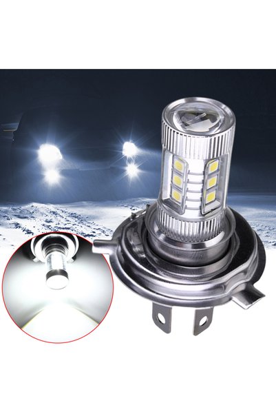 Choice مصباح أمامي LED فائق البياض H4 بدرجة حرارة لون 6000-6500 كلفن، إضاءة ع...