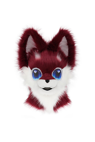Choice5 Wineredwhite Animal Head Mask Furry Fursuit Plush Dog Fox Masks for P...