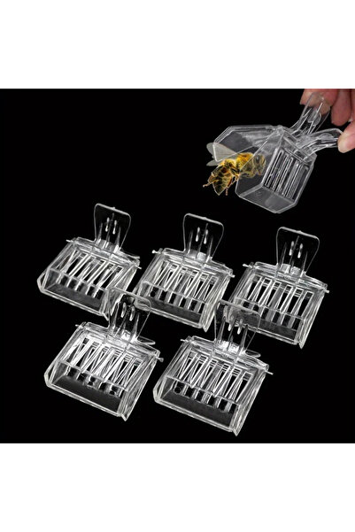 Choice1 5pcs 5/1Pcs Clear Clip Cage Beekeeping Queen Bee Cages Bee Catcher Eq...