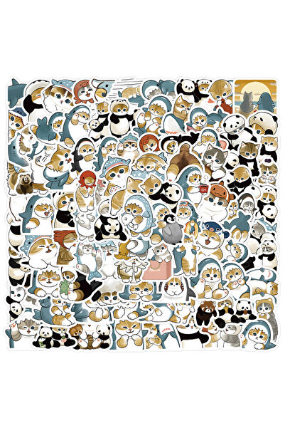 Choice7 Bandai 50Pcs 50/100Pcs Cute Mofusand Cat Cartoon Stickers Kawaii Deca...