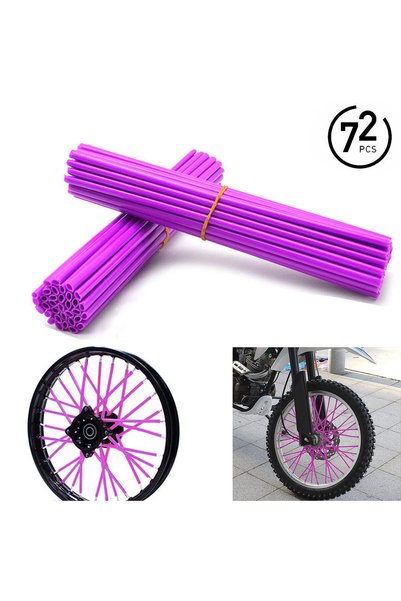 Choice Purple 72pcs Bicycle Wheel Spoked Protector Wraps 24cm Wheel Rim Spoke...