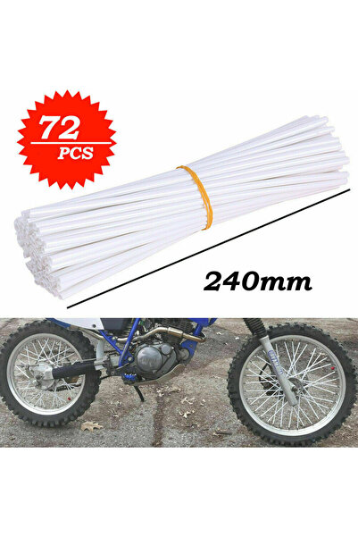 Choice6 White 72pcs Bicycle Wheel Spoked Protector Wraps 24cm Wheel Rim Spoke...