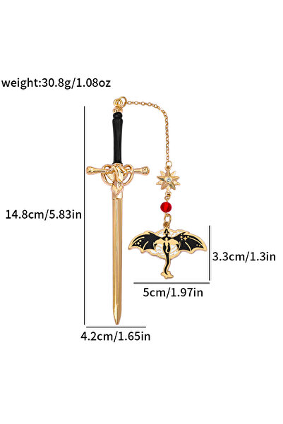 Choice dragon bookmark Fantasy Metal Dragon Sword Bookmarks Reading Accessori...