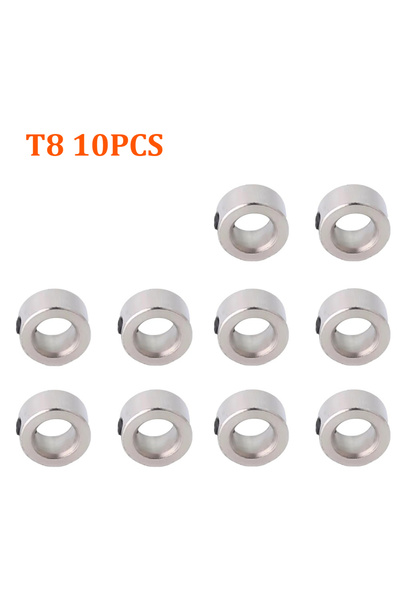 choice2 10PCS 2/5/10Pcs 8mm Shaft Lock Collar T8 Lead Screw Lock Ring Stainle...