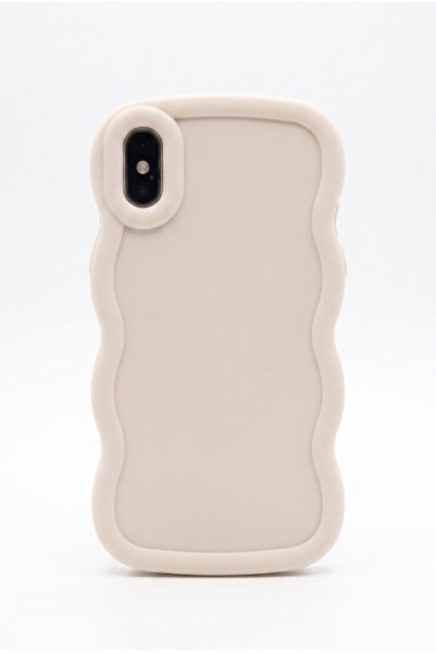 Vissona iPhone X VE İphone XS Uyumlu Dalgalı Tasarım Kamera Korumalı Mat Sili...