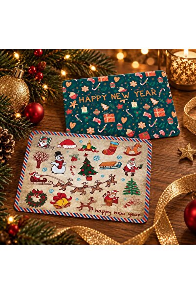 4nio Yılbaşı Kartpostal Hediye Kartı 2 Li Set 4